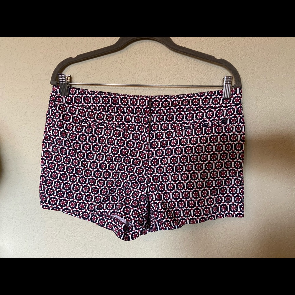 Pink navy and white shorts